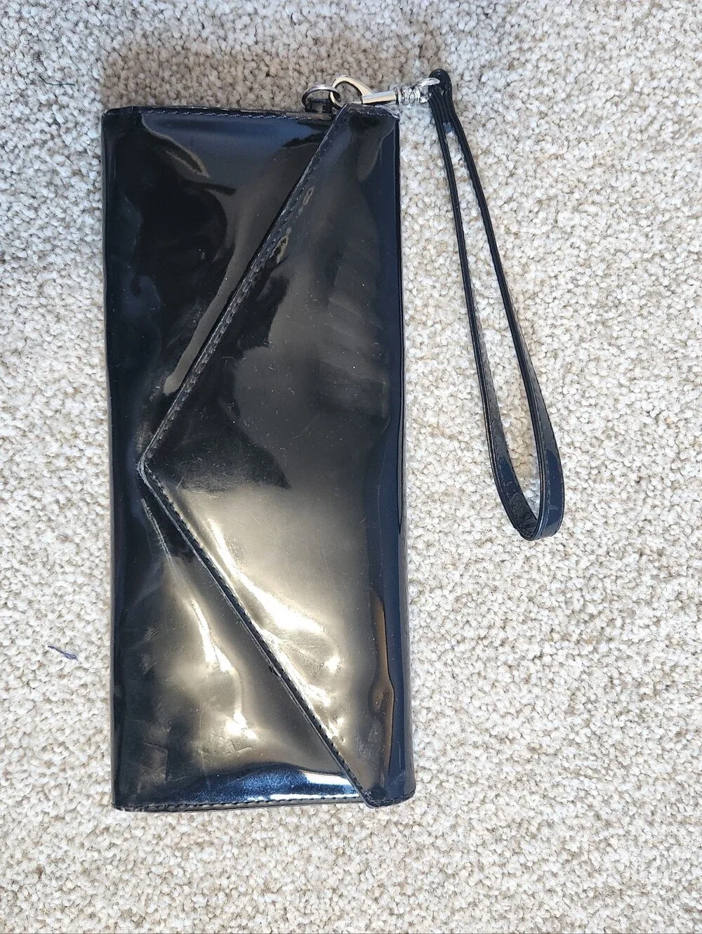 Marc Jacobs Black Leather Envelope Wallet with Card Slots